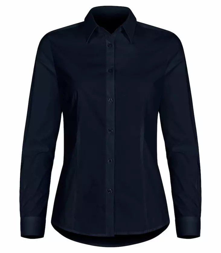 Clique Stretch Shirt L/S Women, Tummansininen - Clique Vaatteet - 027961-580 - 1