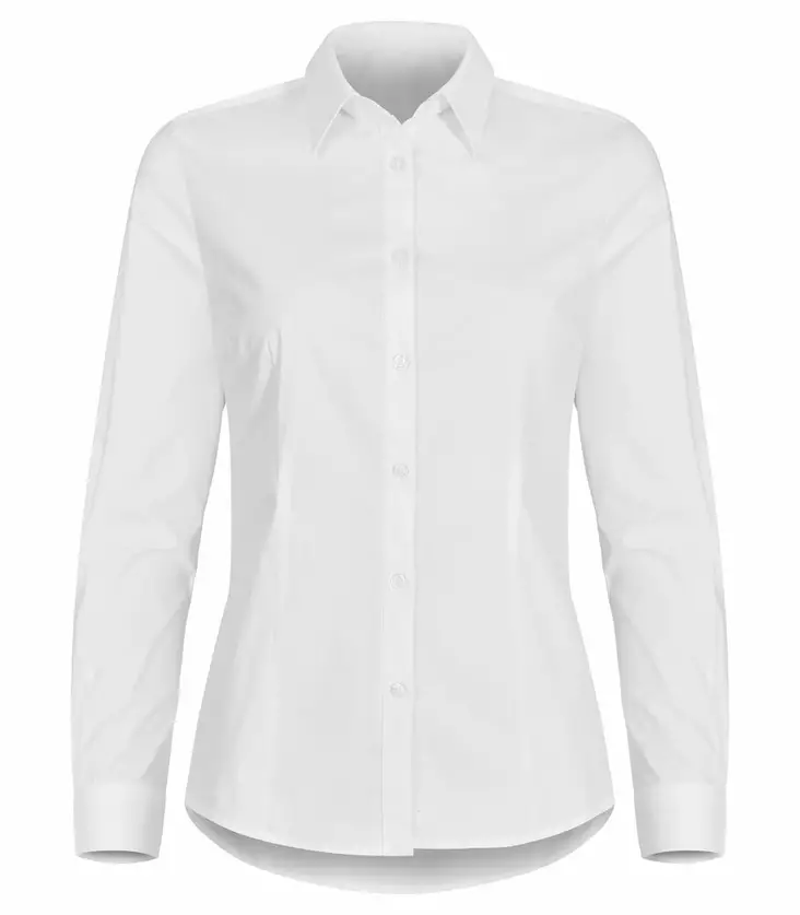 Clique Stretch Shirt L/S Women, Valkoinen - Clique Vaatteet - 027961-00 - 1