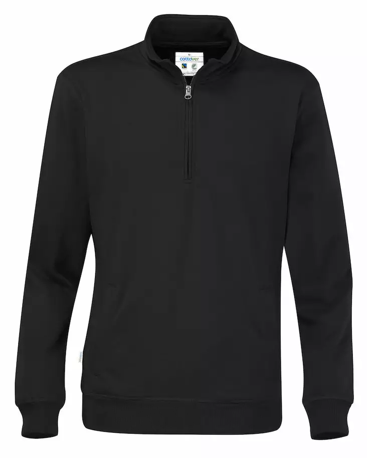 Cottover Half Zip Unisex, Musta - Kaikki Profiilivaatemerkit - 141012-990 - 1