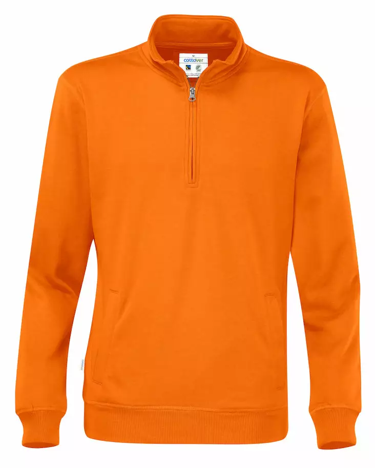 Cottover Half Zip Unisex, Oranssi - Kaikki Profiilivaatemerkit - 141012-290 - 1