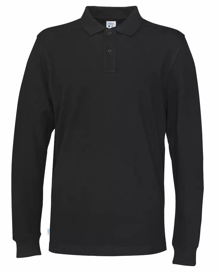 Cottover Pique Long Sleeve Man, Musta - Kaikki Profiilivaatemerkit - 141018-990 - 1