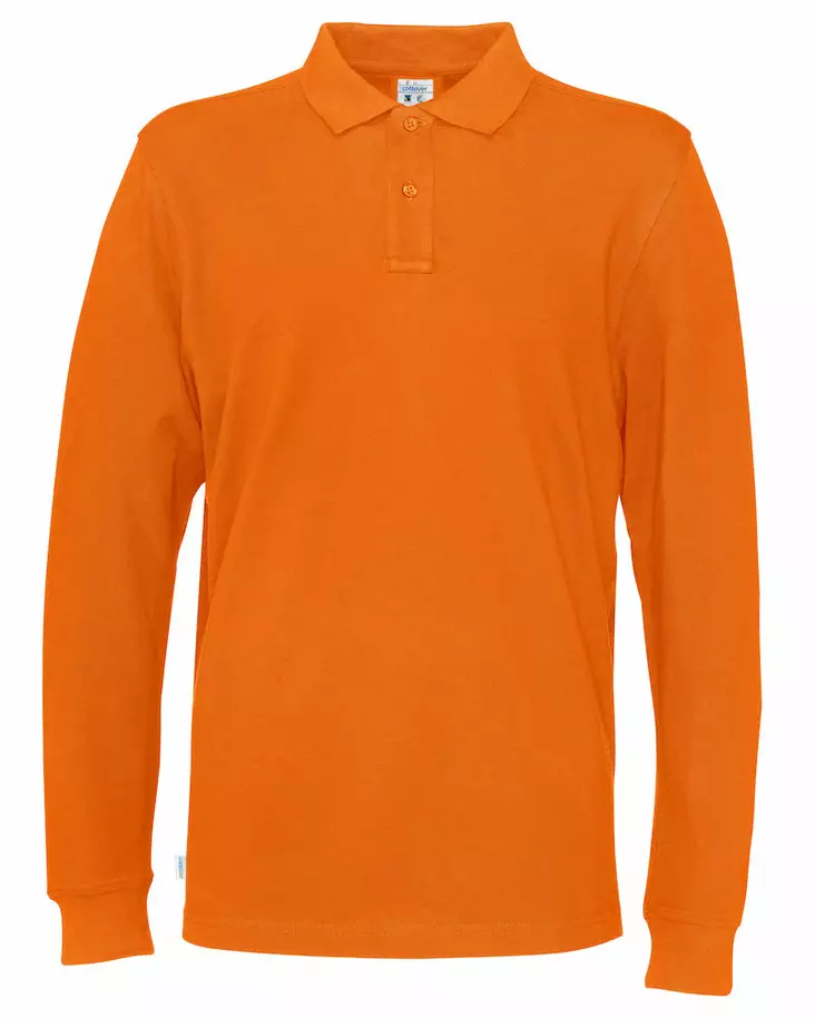 Cottover Pique Long Sleeve Man, Oranssi - Kaikki Profiilivaatemerkit - 141018-290 - 1