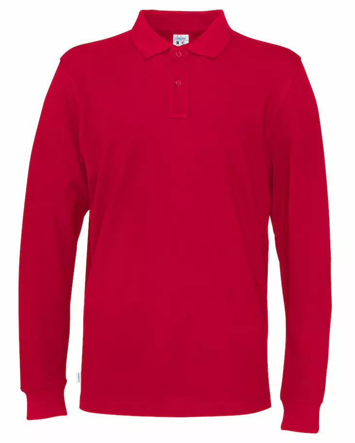 Cottover Pique Long Sleeve Man, Punainen - Kaikki Profiilivaatemerkit - 141018-460 - 1
