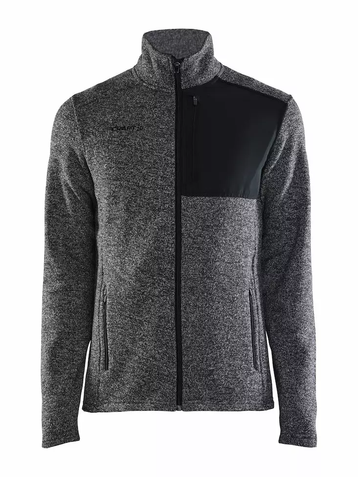 Craft ADV Explore Heavy Fleece Jacket M, Black-Melange - Craft Vaatteet - 1912218-998000 - 1