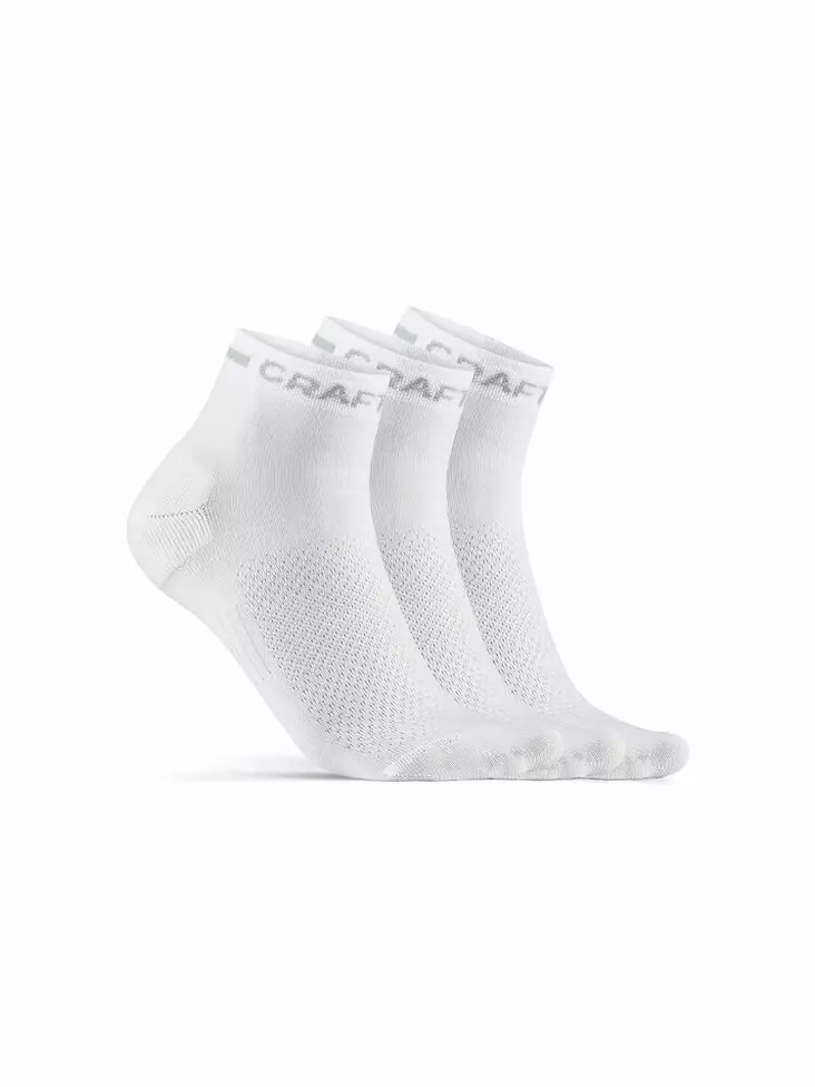 Craft CORE Dry Mid Sock 3-Pack, WHITE - Craft Vaatteet - 1910637-900000 - 1