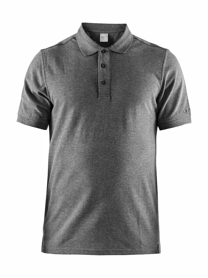Craft Casual Polo Pique M, Dk Grey Melange - Craft Vaatteet - 1905800-975000 - 1
