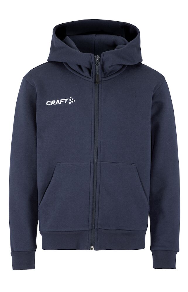 Craft Community 2.0 Logo FZ Hoodie JR, Navy - Craft Vaatteet - 1915321-390000 - 1