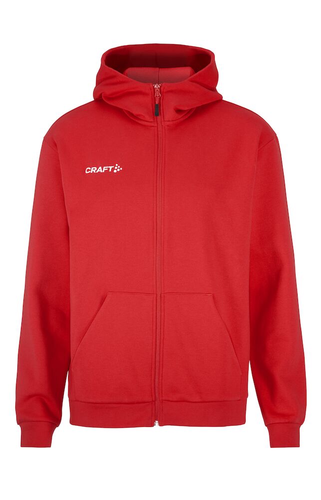 Craft Community 2.0 Logo FZ Hoodie M, Birght Red - Craft Vaatteet - 1915295-430000 - 1