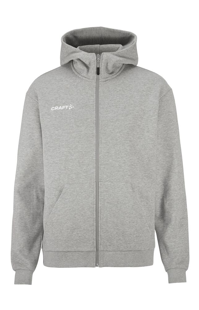 Craft Community 2.0 Logo FZ Hoodie M, Grey Melange - Craft Vaatteet - 1915295-950000 - 1
