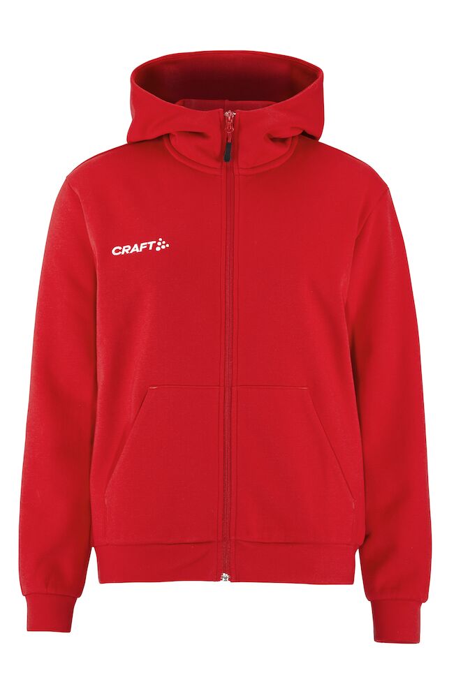 Craft Community 2.0 Logo FZ Hoodie W, Birght Red - Craft Vaatteet - 1915296-430000 - 1