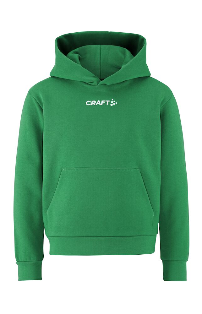 Craft Community 2.0 Logo Hoodie JR, Team Green - Craft Vaatteet - 1915346-651000 - 1