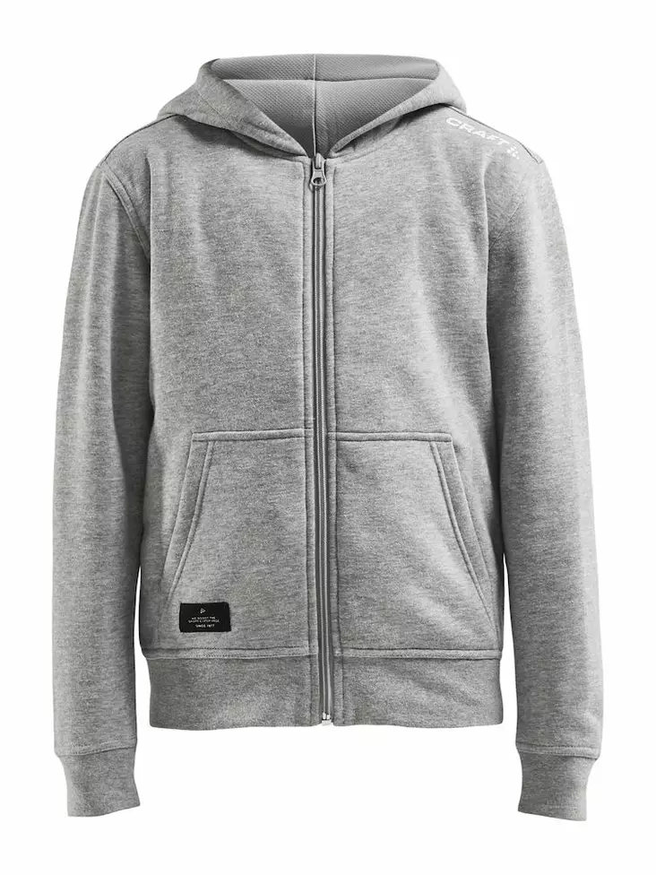 Craft Community FZ Hoodie Jr, GREY MELANGE - Craft Vaatteet - 1908907-950000 - 1