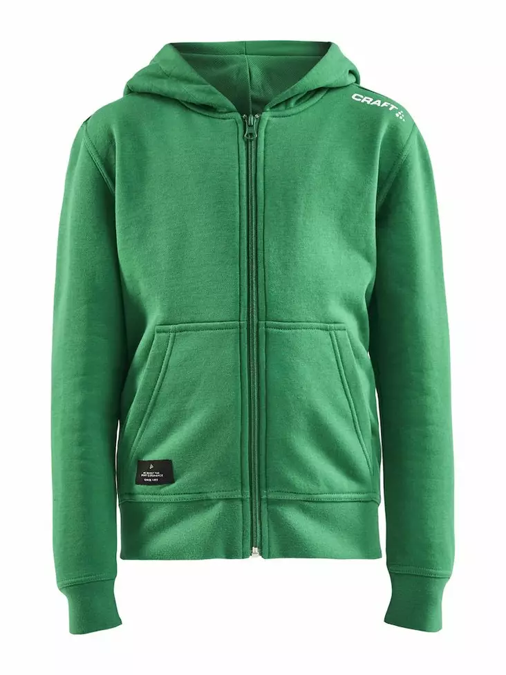 Craft Community FZ Hoodie Jr, TEAM GREEN - Craft Vaatteet - 1908907-651000 - 1