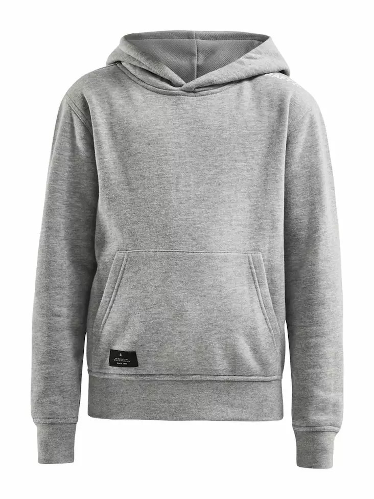Craft Community Hoodie Jr, GREY MELANGE - Craft Vaatteet - 1906974-950000 - 1