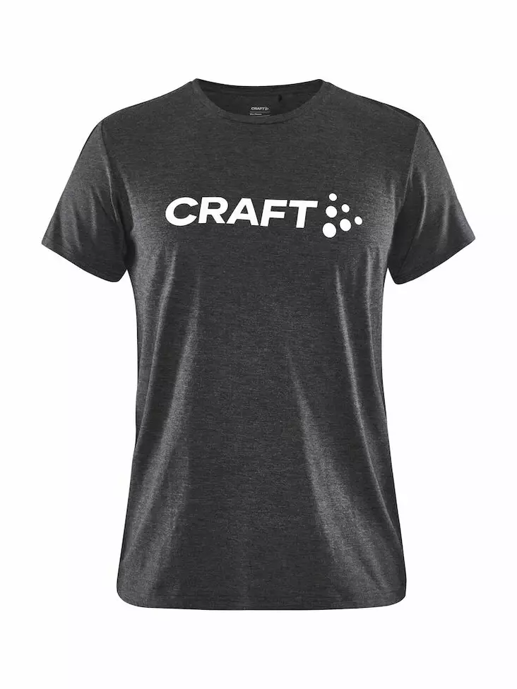 Craft Community Logo SS Tee W, Black Melange - Craft Vaatteet - 1913422-999200 - 1