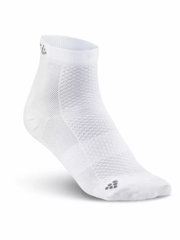 Craft Cool Mid 2-Pack Sock, White/Silver - Craft Vaatteet - 1905044-2900 - 1