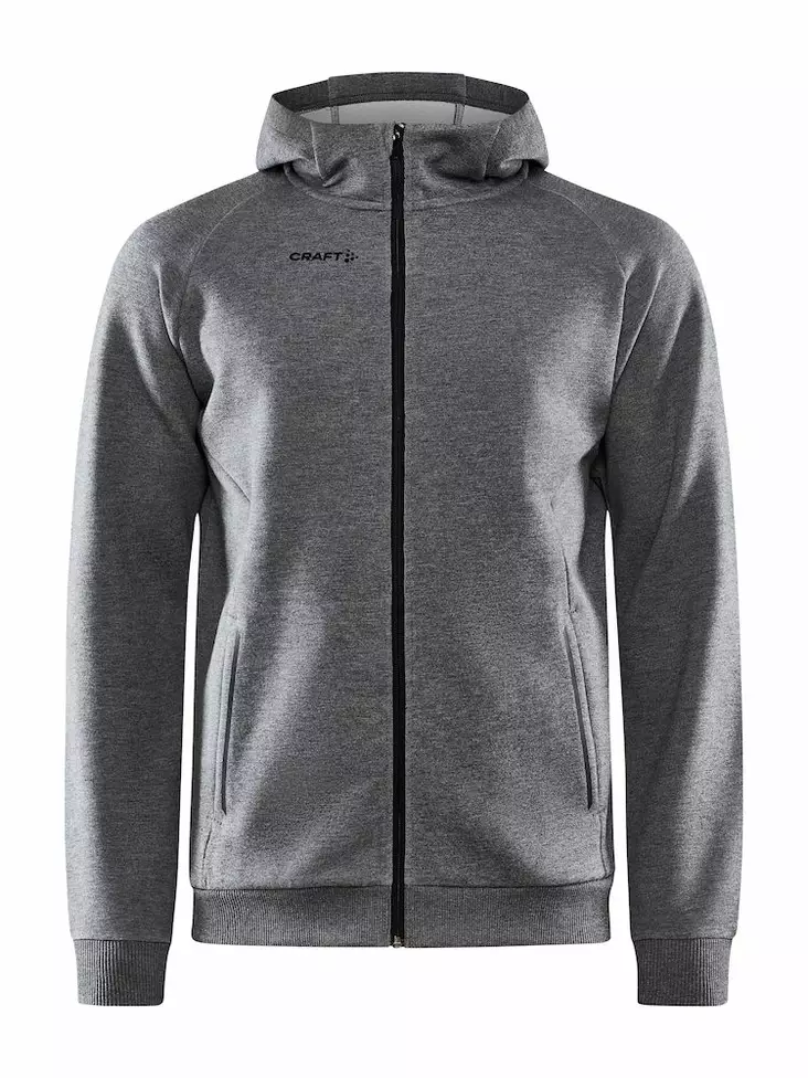 Craft Core Soul Full Zip Hood M, Dk Grey Melange - Craft Vaatteet - 1910620-975000 - 1
