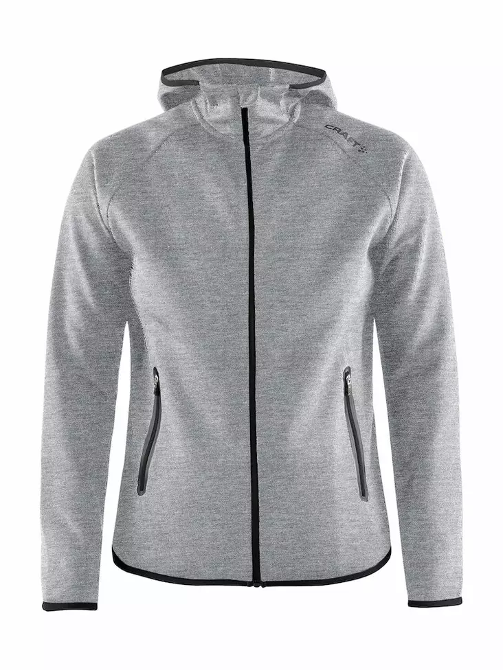 Craft Emotion Full Zip Hood W, Grey Melange - Craft Vaatteet - 1905781-950000 - 1