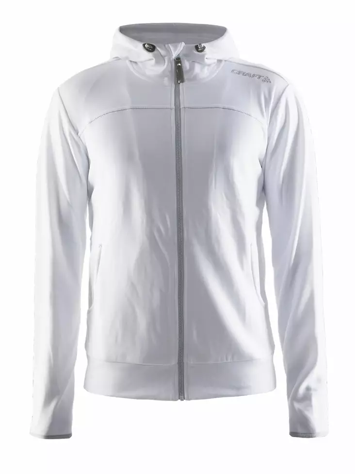 Craft Leisure Full Zip Hood M, White - Craft Vaatteet - 1901692-2900 - 1