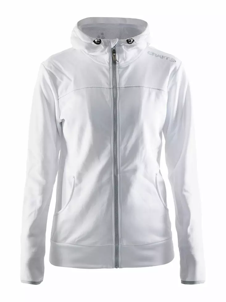 Craft Leisure Full Zip Hood W, White - Craft Vaatteet - 1901693-2900 - 1