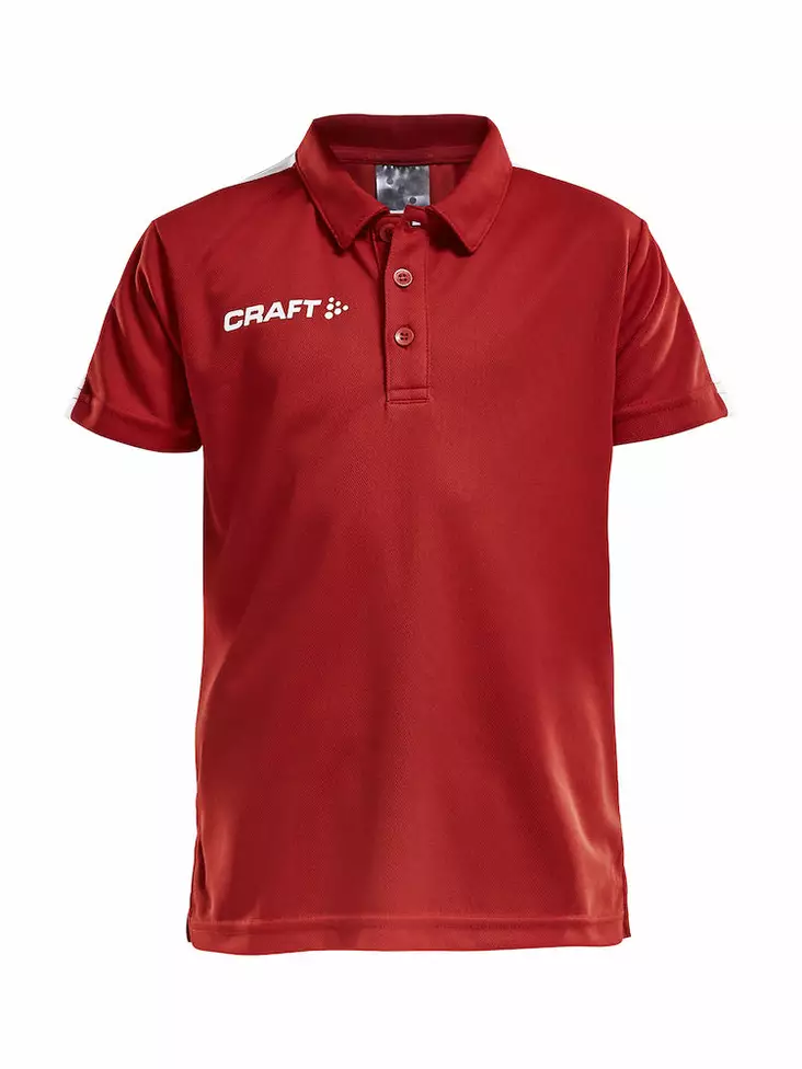 Craft PROGRESS Polo Pique JR, BRIGHT RED/WHITE - Craft Vaatteet - 1905637-1430 - 1