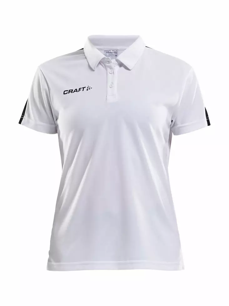 Craft PROGRESS Polo Pique WMN, WHITE/BLACK - Craft Vaatteet - 1905623-1900 - 1