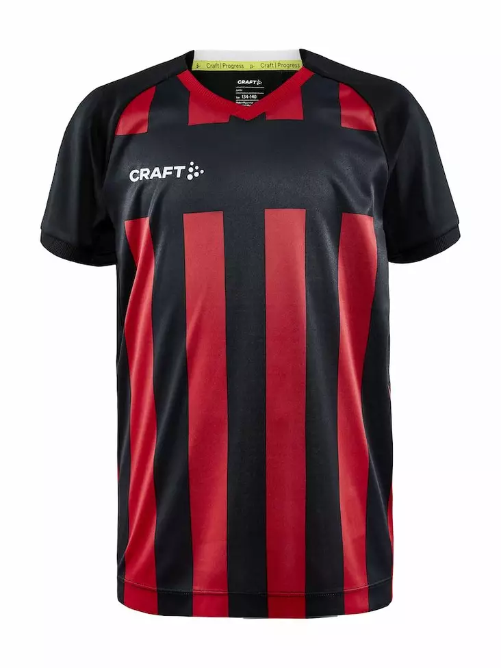 Craft Progress 2.0 Stripe Jersey JR, Black/Bright Red - Urheiluvaatteet - 1910177-999430 - 1