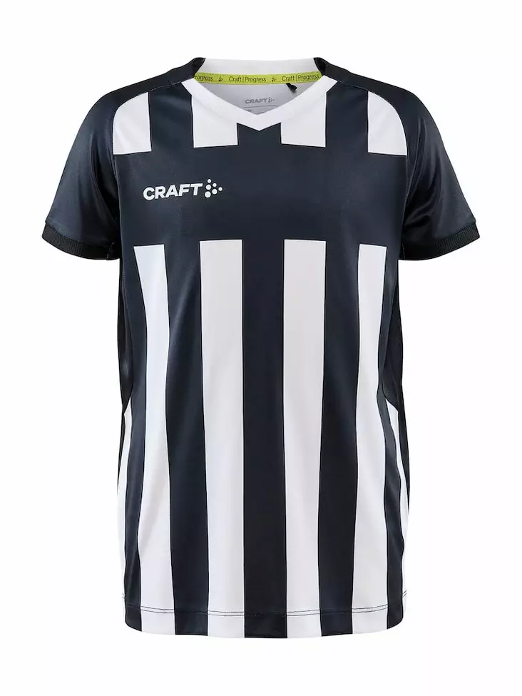 Craft Progress 2.0 Stripe Jersey JR, Black/White - Urheiluvaatteet - 1910177-999900 - 1
