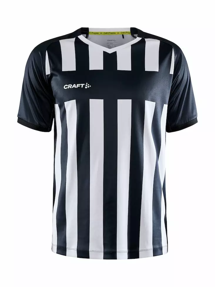 Craft Progress 2.0 Stripe Jersey M, Black/White - Urheiluvaatteet - 1910175-999900 - 1