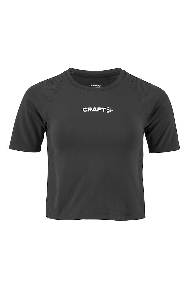 Craft Rush 2.0 Crop Tee W, Black - Craft Vaatteet - 1914664-999000 - 1