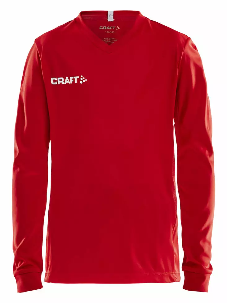 Craft Squad Jersey Solid LS Jr, Bright Red - Craft Vaatteet - 1906886-1430 - 1