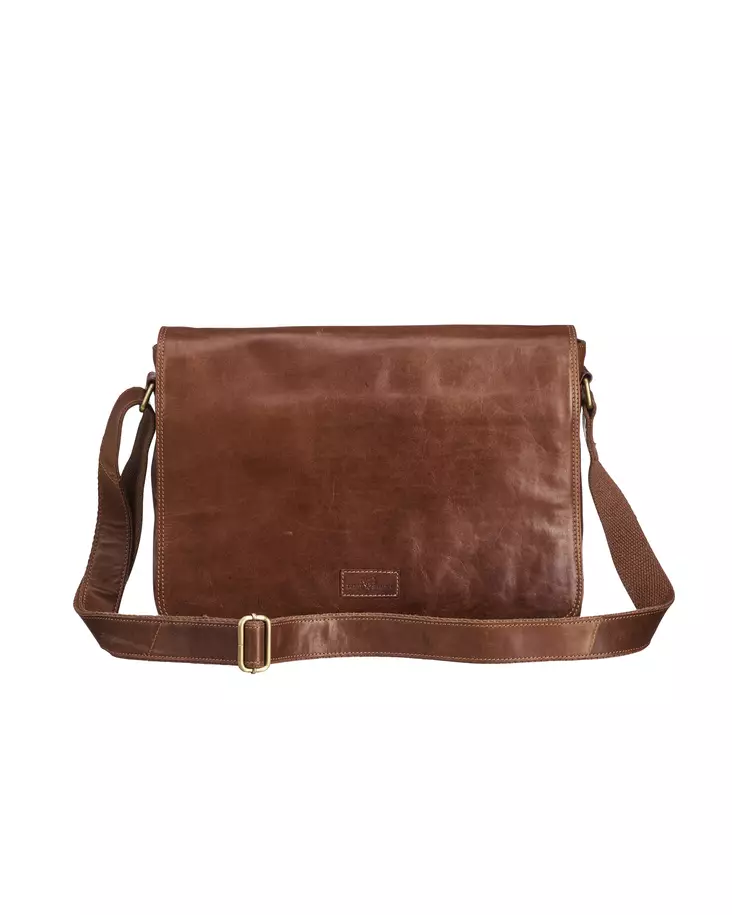 DoS Leather Line Shoulderbag, Cognac - Tekstiilit ja Laukut - 158952-530 - 1