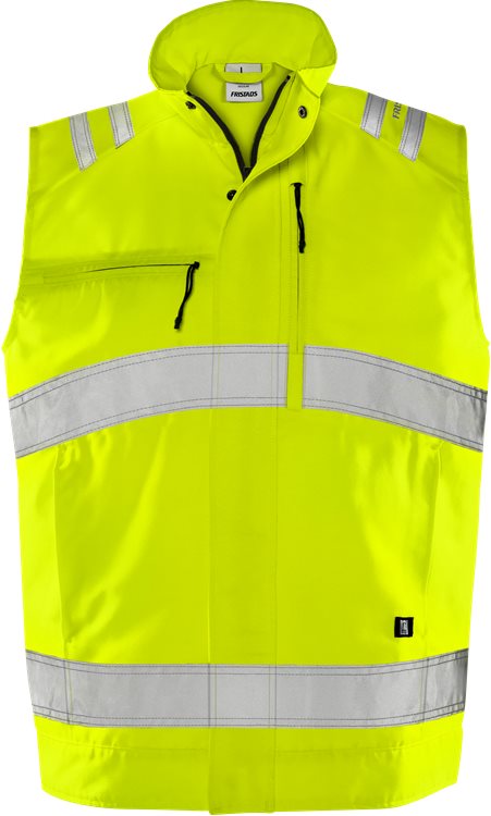 Fristads Green HV liivi LK2 5067 GPLU, Hi-Vis Yellow - Fristads Huomioliivit - 134242-130 - 1