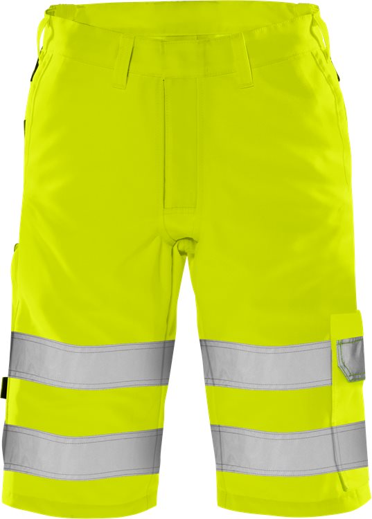Fristads HV Green shortsit LK2 2650 GPLU, Hi-Vis Yellow - Fristads Huomioshortsit - 134240-130 - 1