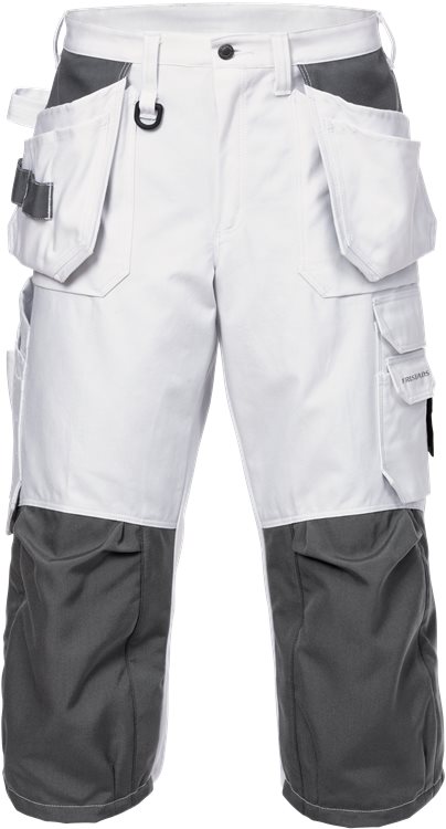 Fristads Rakentajan caprihousut, puuvilla 245 BM, Valkoinen - Fristads Työhousut - 100118-900 - 1