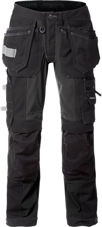 Fristads Rakentajan stretch housut naisten 2533 CYD, Musta - Fristads Työhousut - 127670-940 - 1
