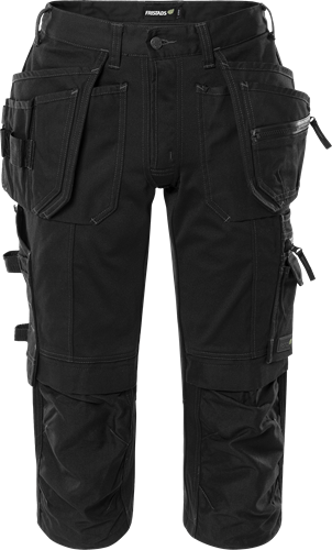 Fristads Rakentajan stretch piraattihousut 2531 GCYD, Musta - Fristads Työshortsit - 300865-940 - 1
