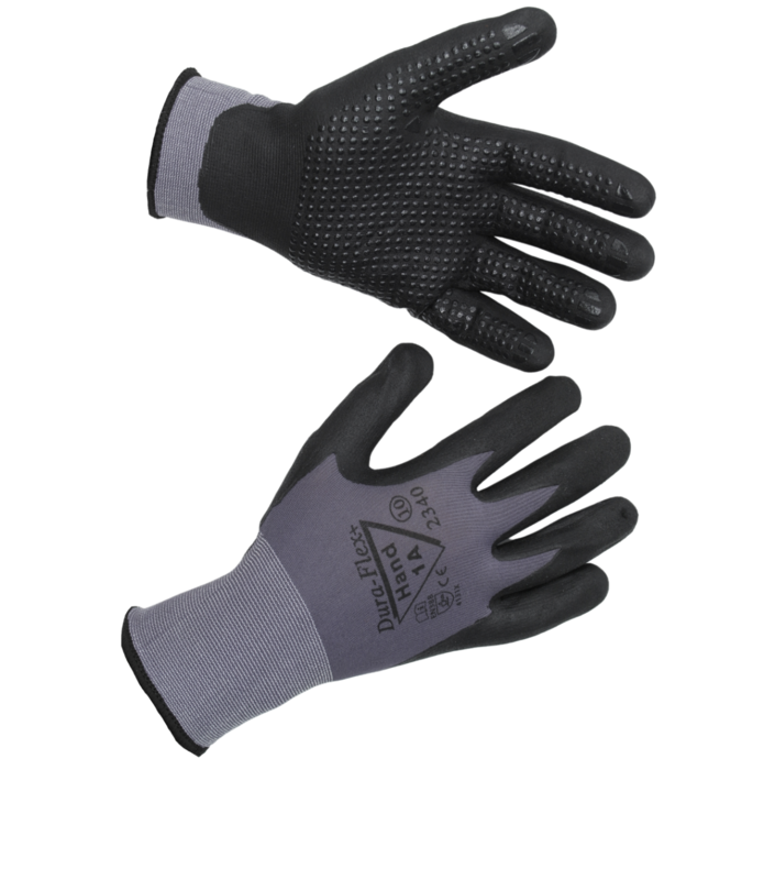 Hand1A 2340 Työkäsine Dura-Flex nylon/spandex, nitriilipinnoite näppylöillä - Asentajan työkäsineet - H1A-2340 - 1