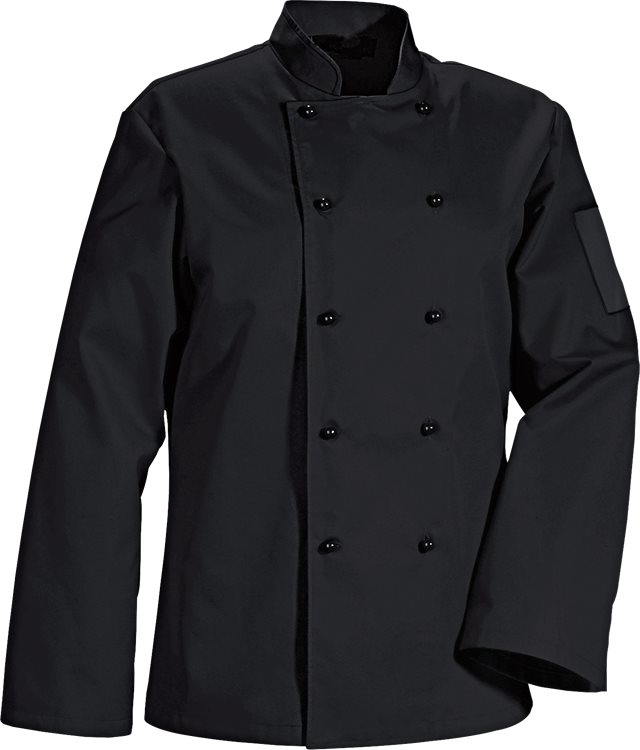 Hejco Pavie Unisex Kokkitakki, Musta - Hejco Työvaatteet - 111195-940 - 1