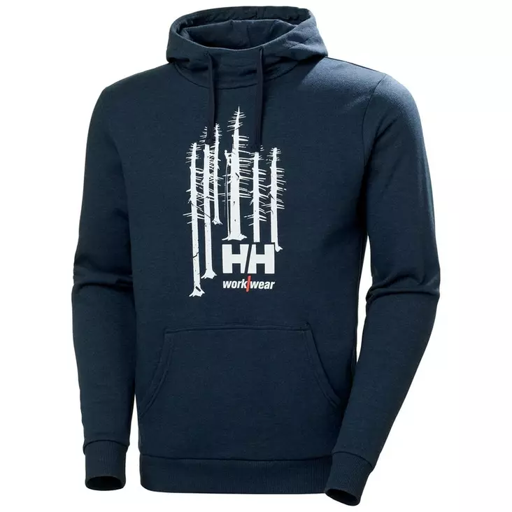 Helly Hansen Logo Hoodie, Navy - Helly Hansen Työpaidat - 79264-590 - 1