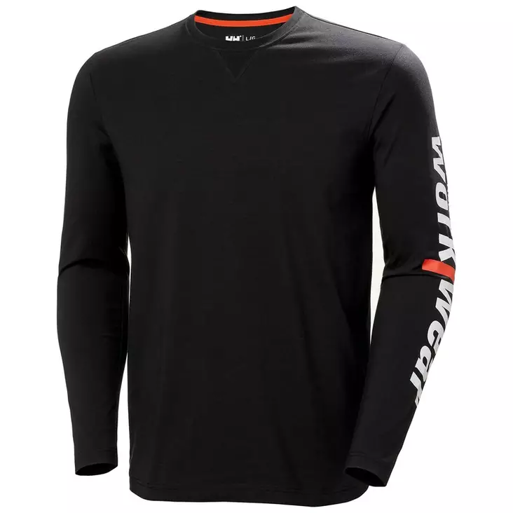 Helly Hansen Logo Longsleeve, Black - Helly Hansen Työpaidat - 79262-990 - 1