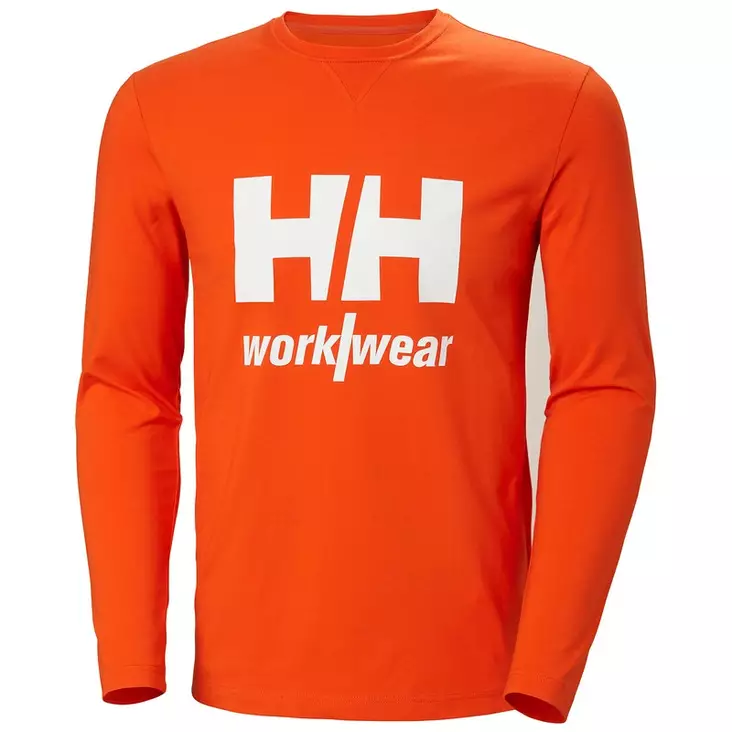 Helly Hansen Logo Longsleeve, Dark Orange - Helly Hansen Työpaidat - 79262-290 - 1