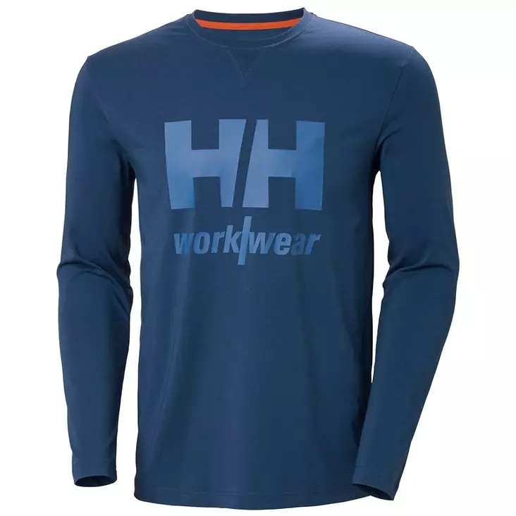 Helly Hansen Logo Longsleeve, Deep Steel - Helly Hansen Työpaidat - 79262-570 - 1