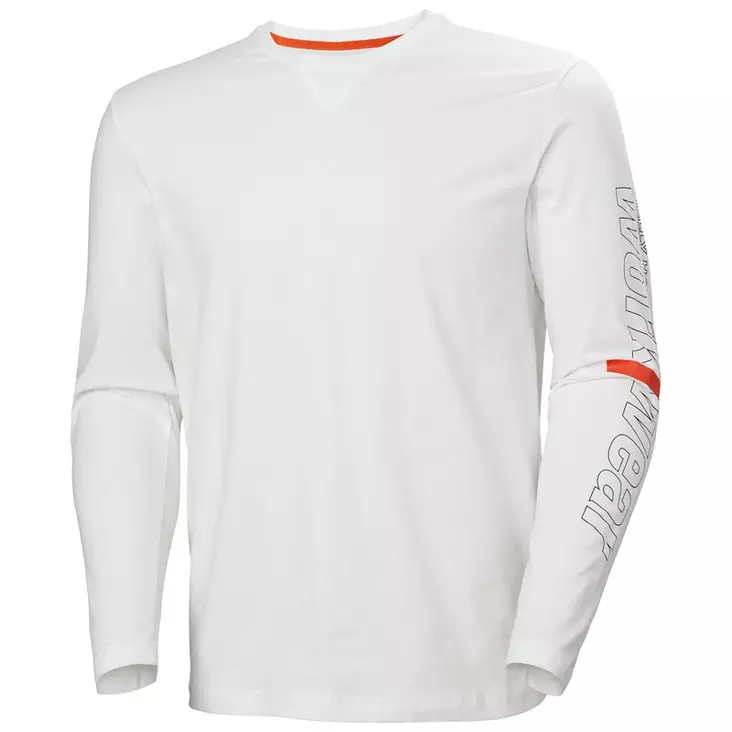 Helly Hansen Logo Longsleeve, White - Helly Hansen Työpaidat - 79262-900 - 1