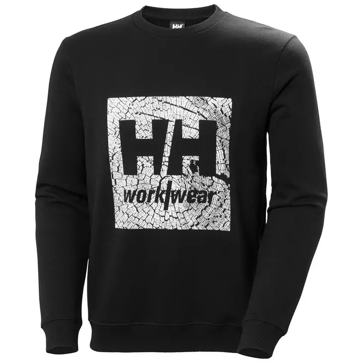 Helly Hansen Logo Sweatshirt, Black - Helly Hansen Työpaidat - 79263-990 - 1