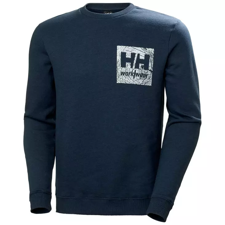 Helly Hansen Logo Sweatshirt, Navy - Helly Hansen Työpaidat - 79263-590 - 1