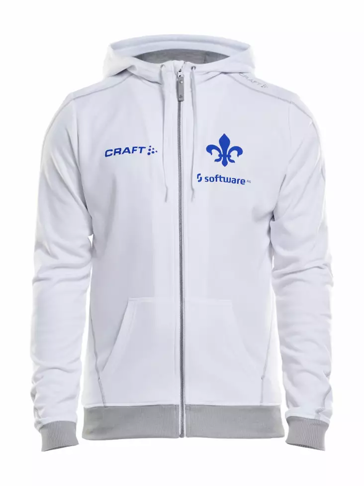 In-the-zone Full Zip Hood M, White/Platinum/Grey Melange - Craft Vaatteet - 1904156-2900 - 1