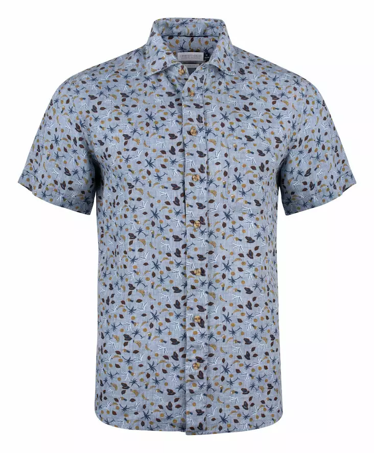 JHF INDIGO BOW 38 SLIM, Coconut Print - J.Harvest & Frost Vaatteet - 2903822-000 - 1