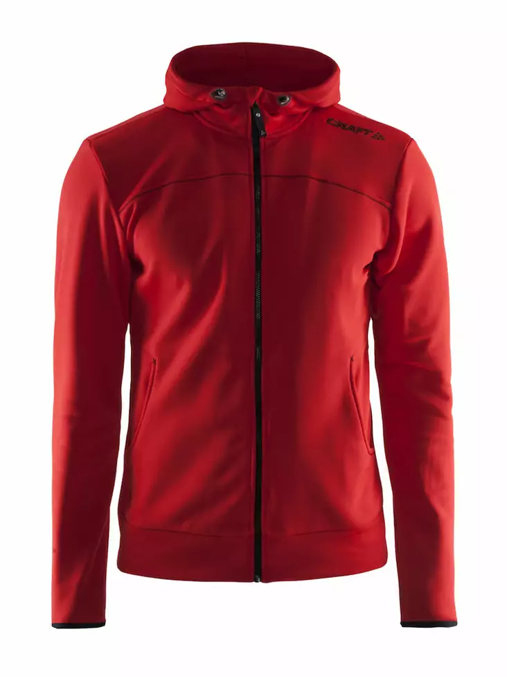 Leisure Full Zip Hood M, Kirkkaanpunainen - Craft Vaatteet - 1901692-2430 - 1