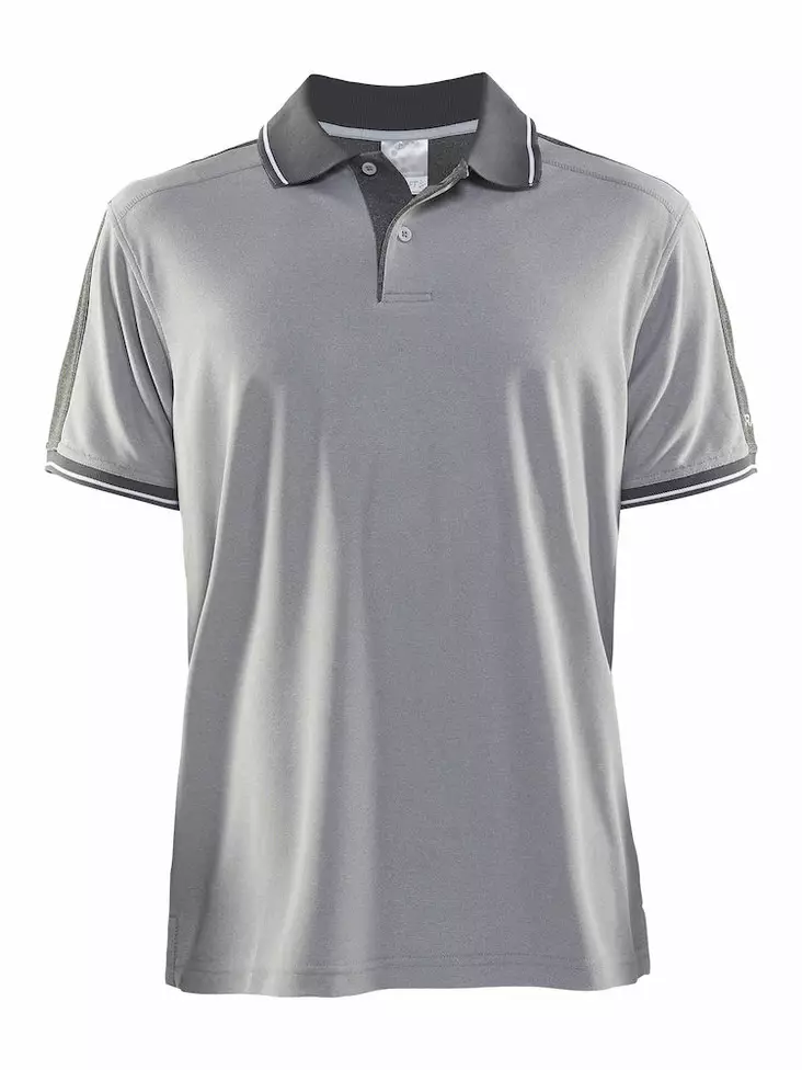 Noble Polo Pique Shirt M, Grey Melange/Dk Grey Melange - Craft Vaatteet - 1905075-2950 - 1